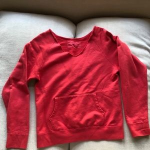 Nili Lotan red sweatshirt, Tiara v-neck.